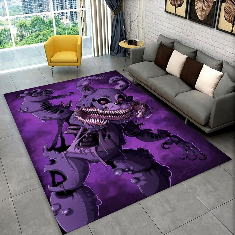 

Classic F-FNAF Horror Game Freddy Carpet Rug for Playroom Bedroom Living Room Sofa Home Decor,kid Area Rug Non-slip Floor Mat 40x60cm