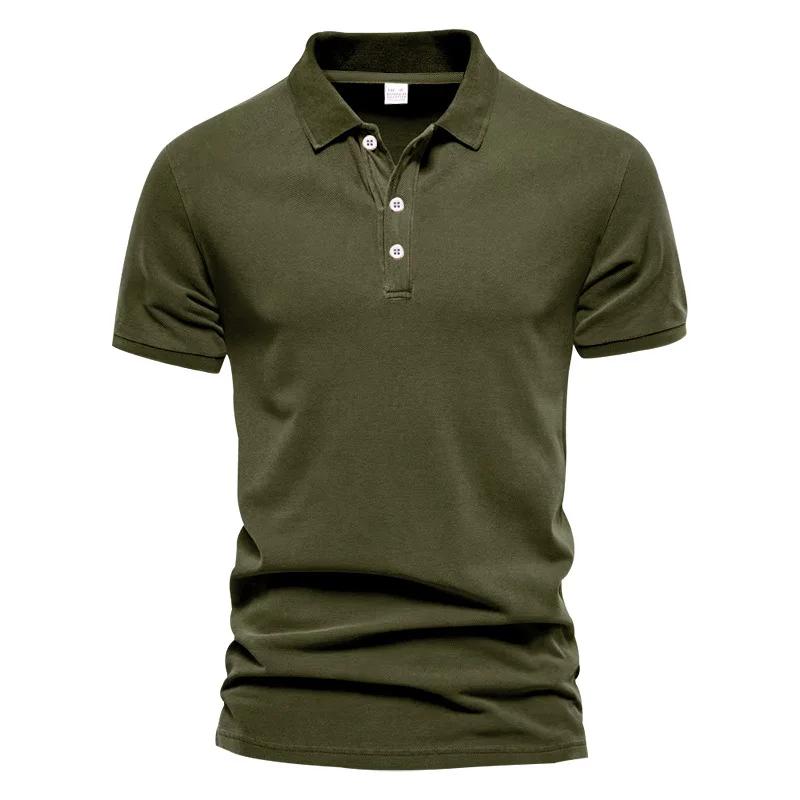 Summer Lapel Sports POLO Shirt Fashion Casual Men's Solid Color Short Sleeves