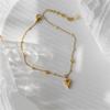 Elegant Gold Ankle Bracelet Featuring Heart Crystal Stylish Foot Chain For Fashionable Women Seeking Stylish Accessories