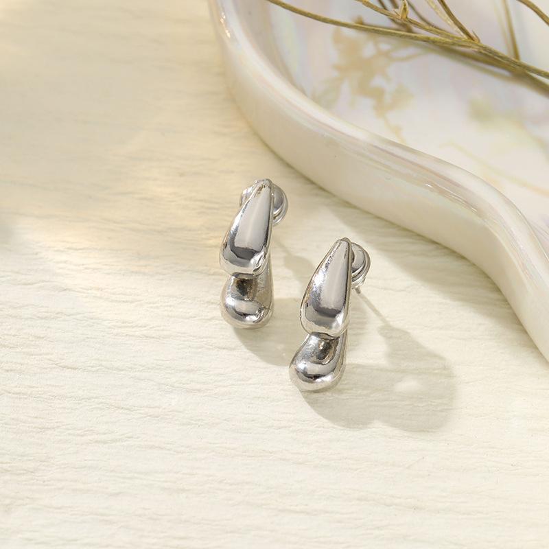 Einfache unregelmäßige Linien, Wassertropfen-Ohrringe, Schmuckstücke, modische und vielseitige neue Stecker für Damen