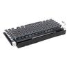 Retro Typewriter Keyboard BT Punk Round Keycap Metal Frame Wireless Mechanical Keyboard for Tablet Computer Phone Black