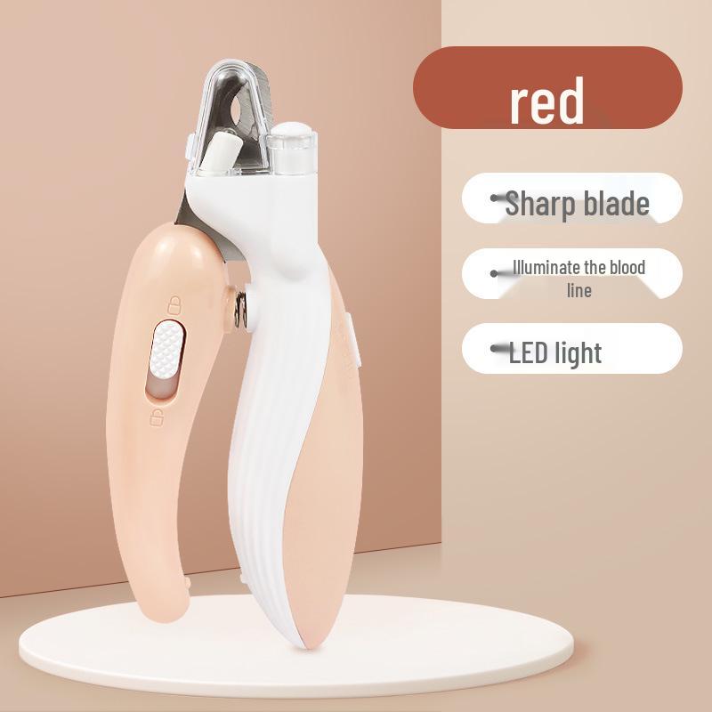 LED Cat & Dog Nail Clippers with Anti-Bloodline Light and Grinder Kit