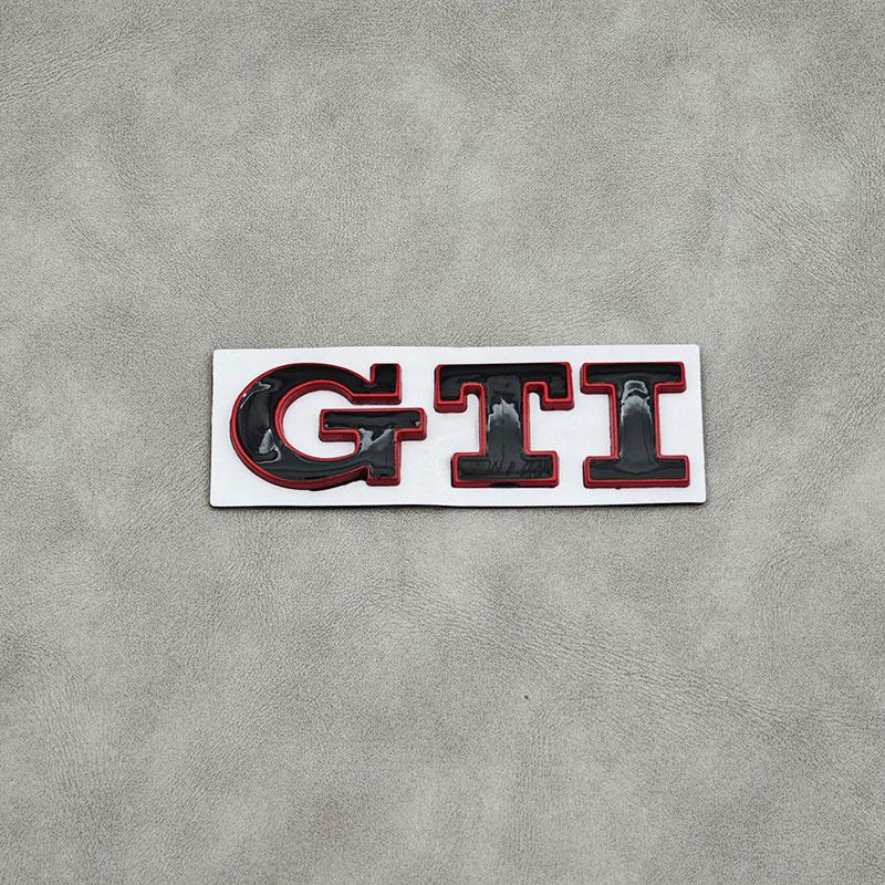 Nuevo emblema GTI de metal 3D para Volkswagen VW (modelo 2026) para maletero trasero. Compatible con Volkswagen VW Golf 4, 5, 6, 7, 8, Polo, Jetta, Tiguan y Pass.