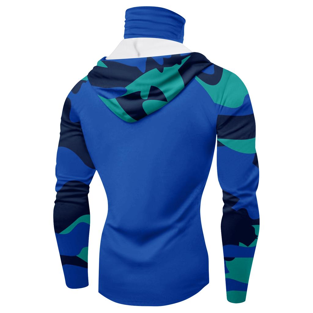Long Sleeve Fishing Shirts for Men Sun Hoodie Hooded Sun Shirts Fishing Hoodie Camo Hoodie for Outdoor Activities