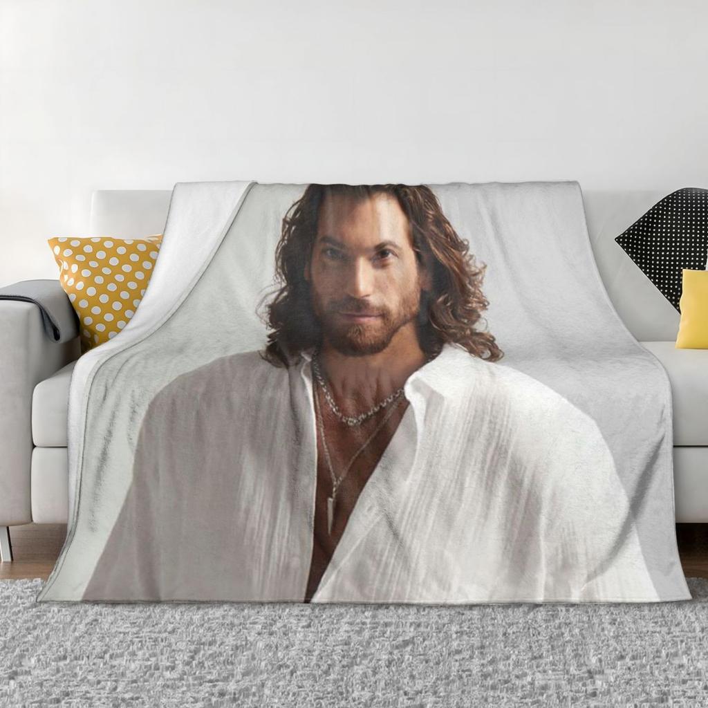 Coperta fotografica attore Can Yaman Morbida Calda Coperta in Flanella Biancheria da letto per Letto Soggiorno Picnic Viaggio Casa Divano