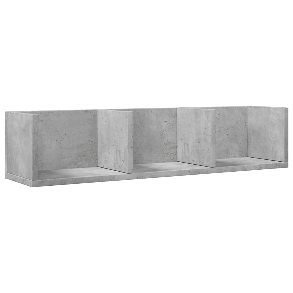 Wall Cabinets 2 pcs Concrete Grey 75 x 18 x 16.5 cm Engineered Wood