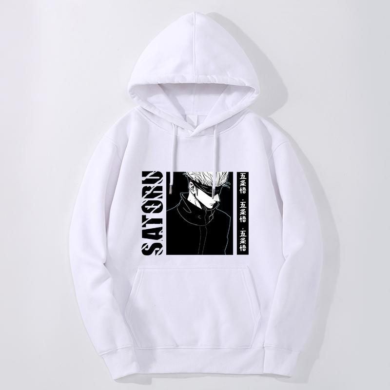 Jujutsu Kaisen Gojo Satoru Manga Graphic Hoodies Vintage Oversized Hooded Hip Hop Long Sleeves Cotton Hoodie Men Women Clothes