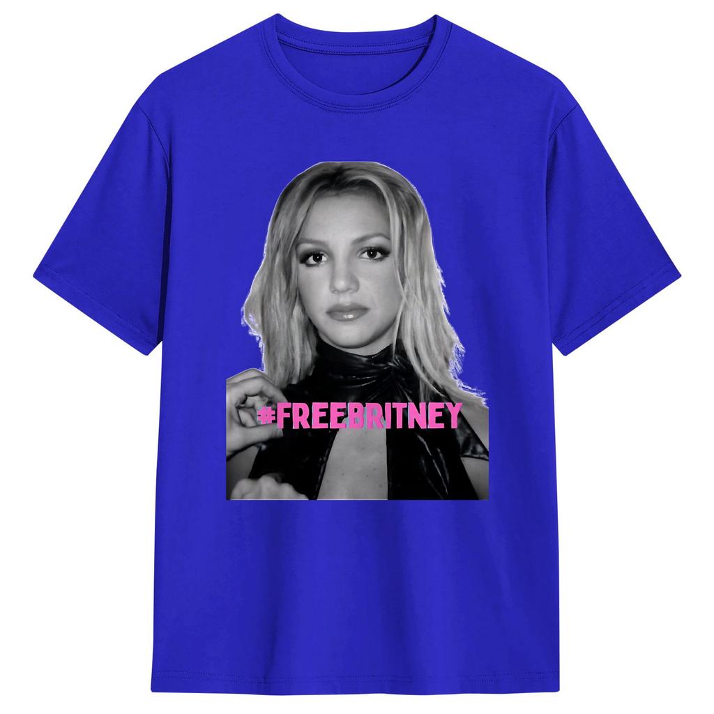 Unisex Free Britneys Spears Poster TShirts Cotton Tees Summer Streetwear Short Sleeve T Shirt ONeck Novelty Custom Logo Tshirt