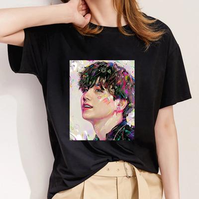 Koreańska Moda Kreskówka Anime Top Krótki Rękaw T-Shirty Kawaii Przyjaciele Letnia Odzież Dla Kobiet T-Shirt Kpop Star T-Shirt