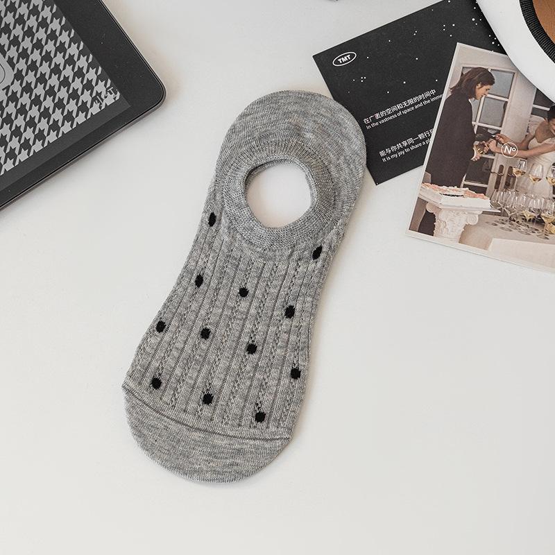 5 Paar Damen Frühling und Sommer Dünnes Netz Schleife Atmungsaktiv Flachmündig mit Niedlichen Unsichtbaren Socken