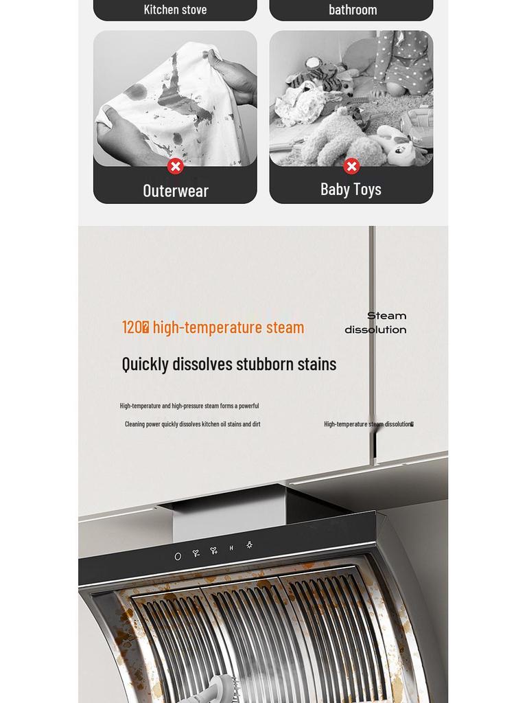 Multifunctional High-Temp Steam Cleaner: Ideal for Kitchen, Range Hoods, Air Conditioners & Home Appliances