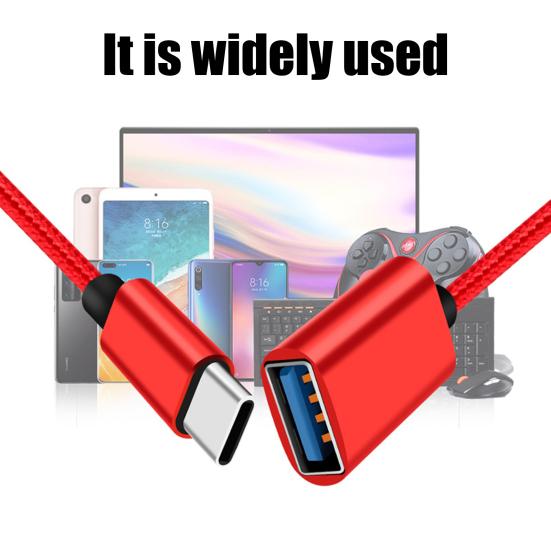 Nylon Braided OTG Adapter USB Data Cable Micro Adapter Cable U Disk Adapter Cable
