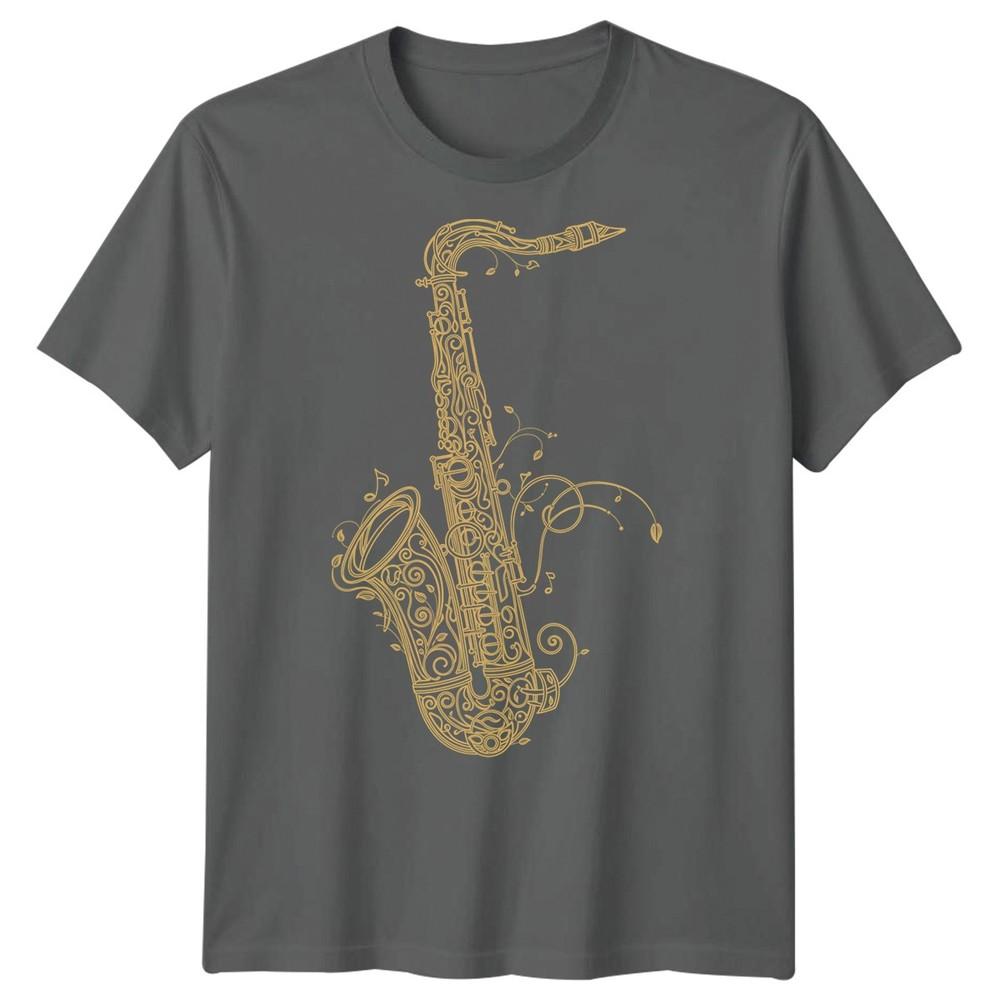 Saxophone Jazz Music Unisexs Tshirt Ornate Instruunisext