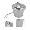 Stainless Steel Loose Tea Steeper Barrel Shaped Tea Infuser With Saucer Tea Ball  Tea Brewing