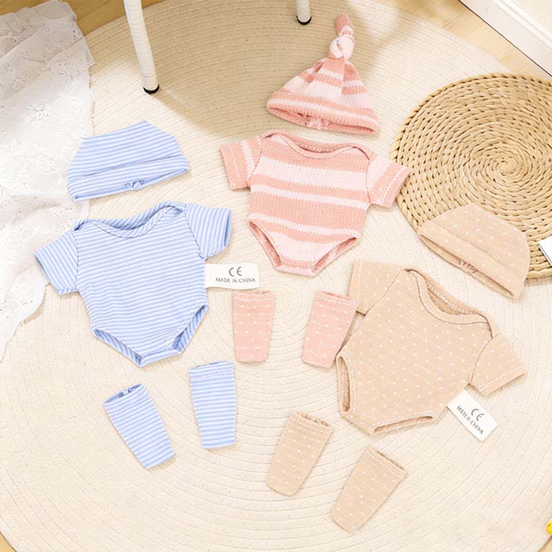 Puppenkleidung für 7,87 Zoll Babypuppen Kleidung Spielzeugpuppen Zubehör Geeignet für 20cm Puppe Strampler Pullover Puppenkleidung Zubehör