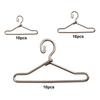 10 Pieces Dollhouse Playset Mini Clothes Hangers Pretend Play Dollhouse Clothes Hangers Doll House Clothing Rack for 1/12 1/8