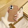 Suede Phone Case for iPhone 16 15 13 14 for 13 12 14 16 Pro 15 14 16 Pro Max  Luxury Brown Suede Leather Case