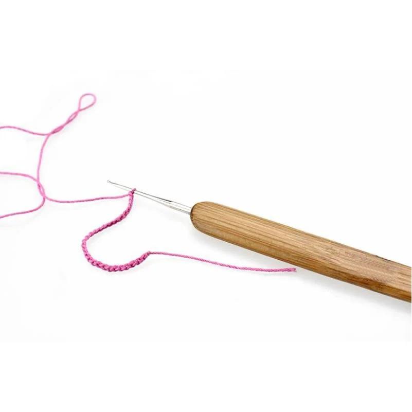 10pcs/Set 0.5mm-2.75mm Bamboo Knitting Needles Set Small Lace Knitting Hooks Set DIY Crochet Hooks Needles For Yarn Handle