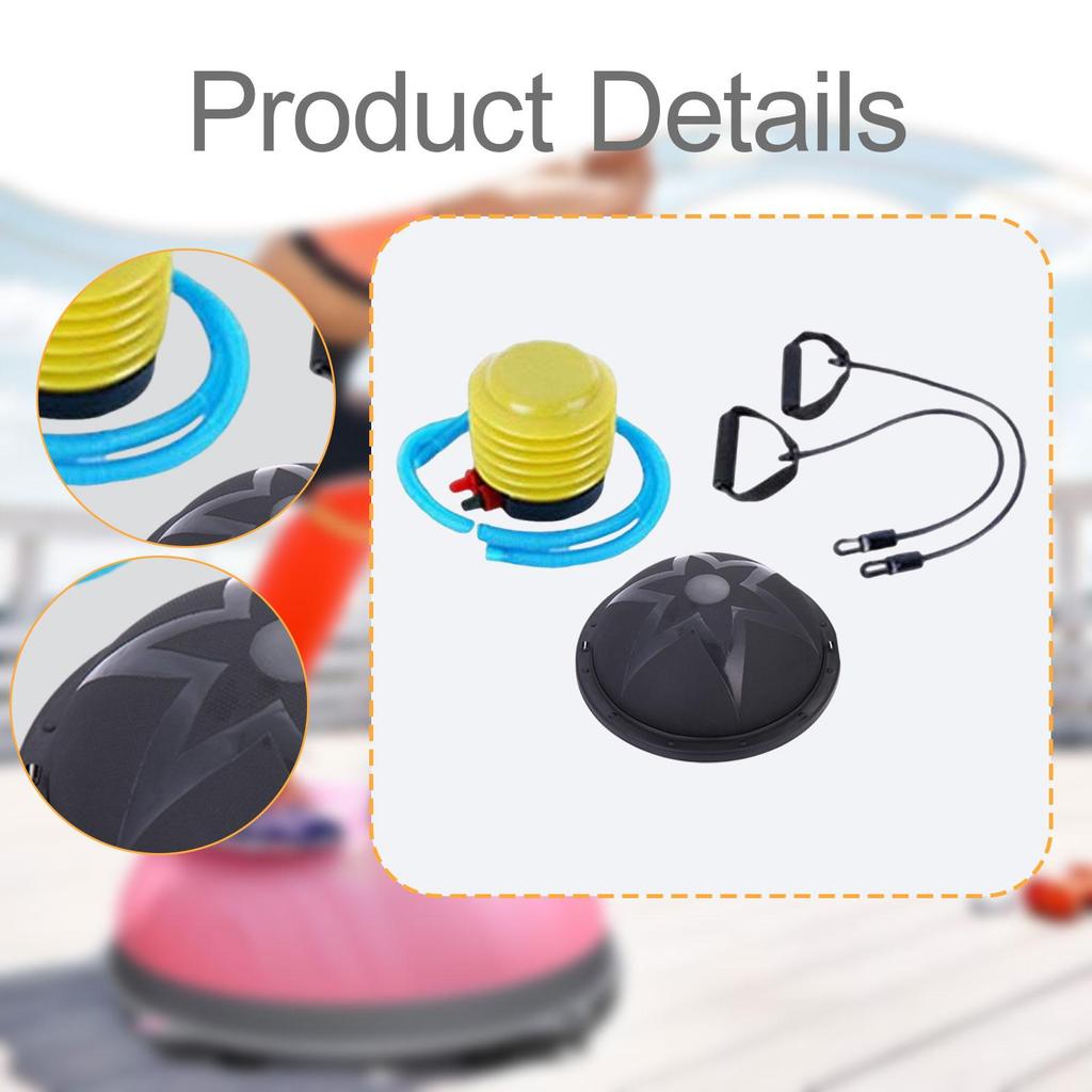 Balance Ball Half Exercise Fitness with Resistance Bands and Pump Training for Dance