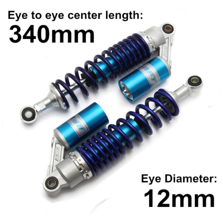 RFY 340mm Thickened Motorcycle CB400 ATV Large Displacement Off-road Shock Absorber Yellow 340mm