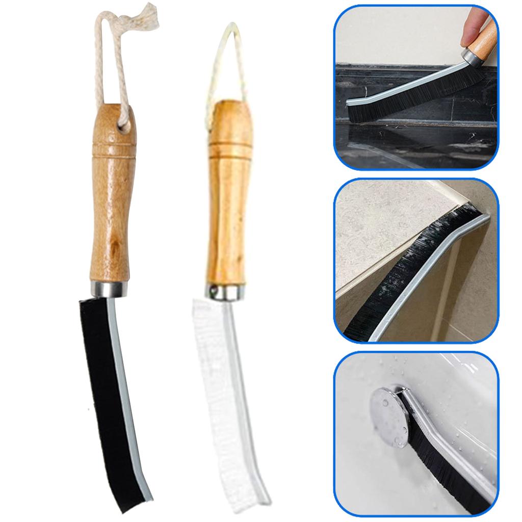 2Pcs Crevice Cleaning Brush Multifunction Gap Cleaning Brush Tool Bathroom Shower Groove Cleaner Brush with Hard Bristle