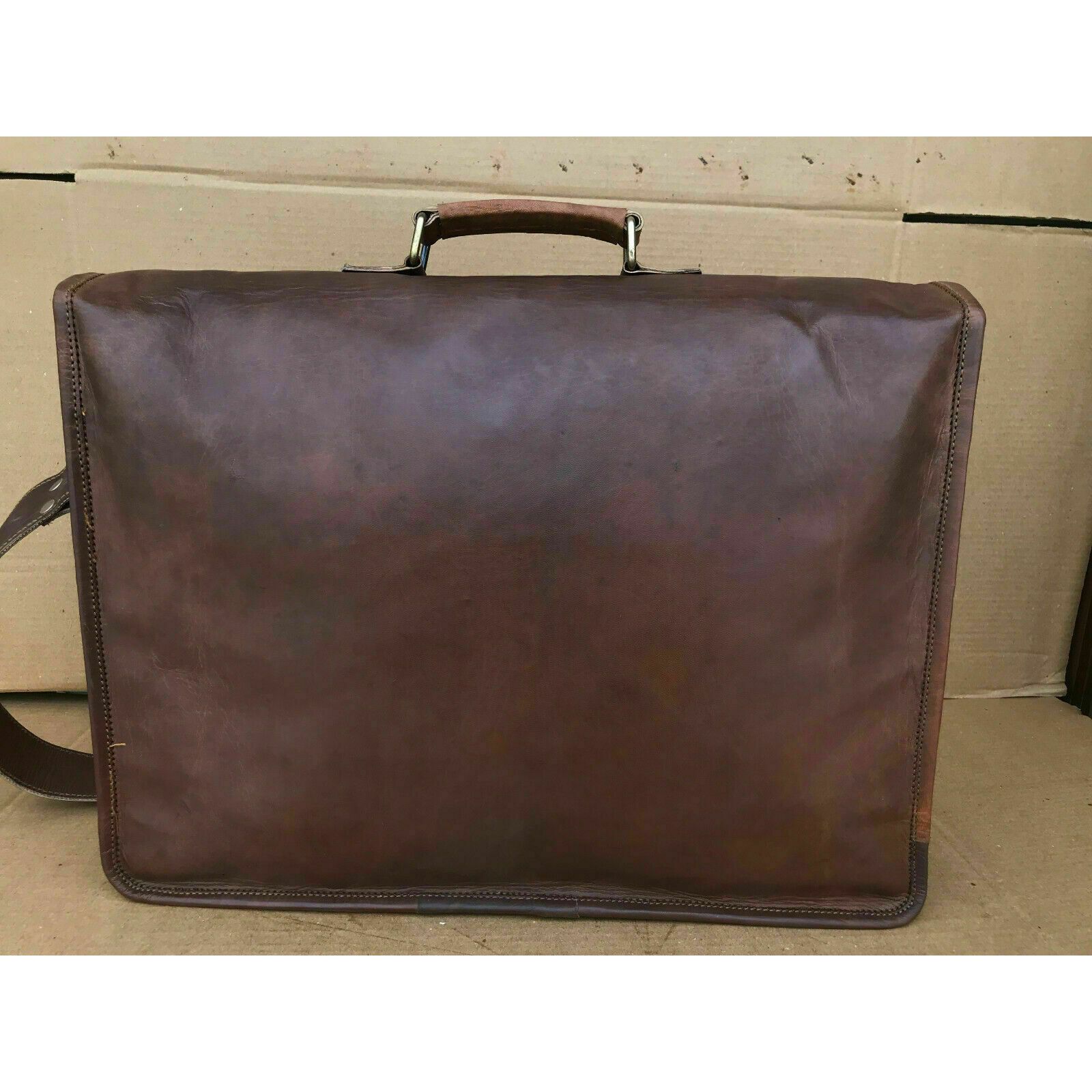 Сумка-портфель для ноутбука из натуральной прочной кожи — фото 5