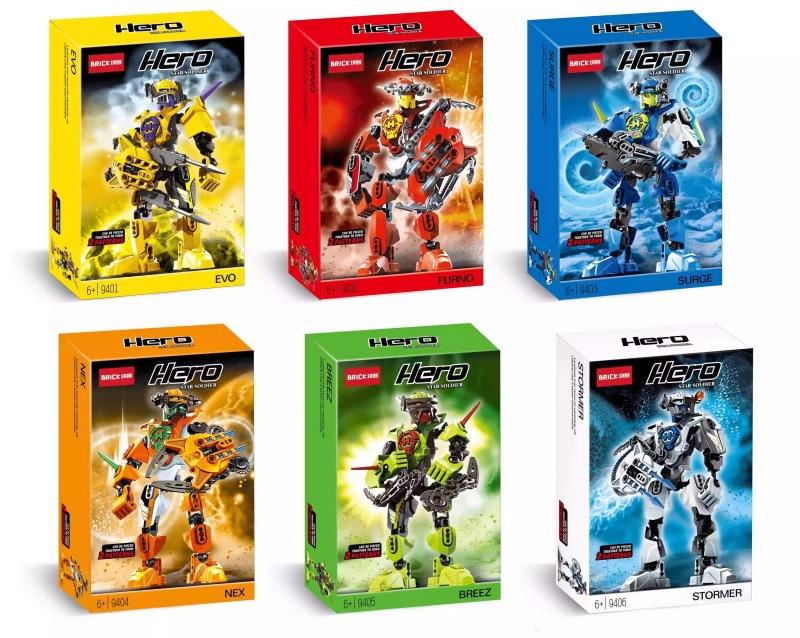 Hero Factory Зоряний Воїн Bionicle Будівельні Блоки Фурно Ево Комбінований Робот Мех Модель Набір Цегли Іграшки Для Дітей Подарунки на Свята
