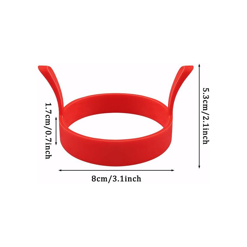 4Pcs Silicone Ring Fried Egg Mold Nonstick Egg Rings for Frying Pancake Ring Molds Heat Resistant Egg Frying Ring Cooking Tool