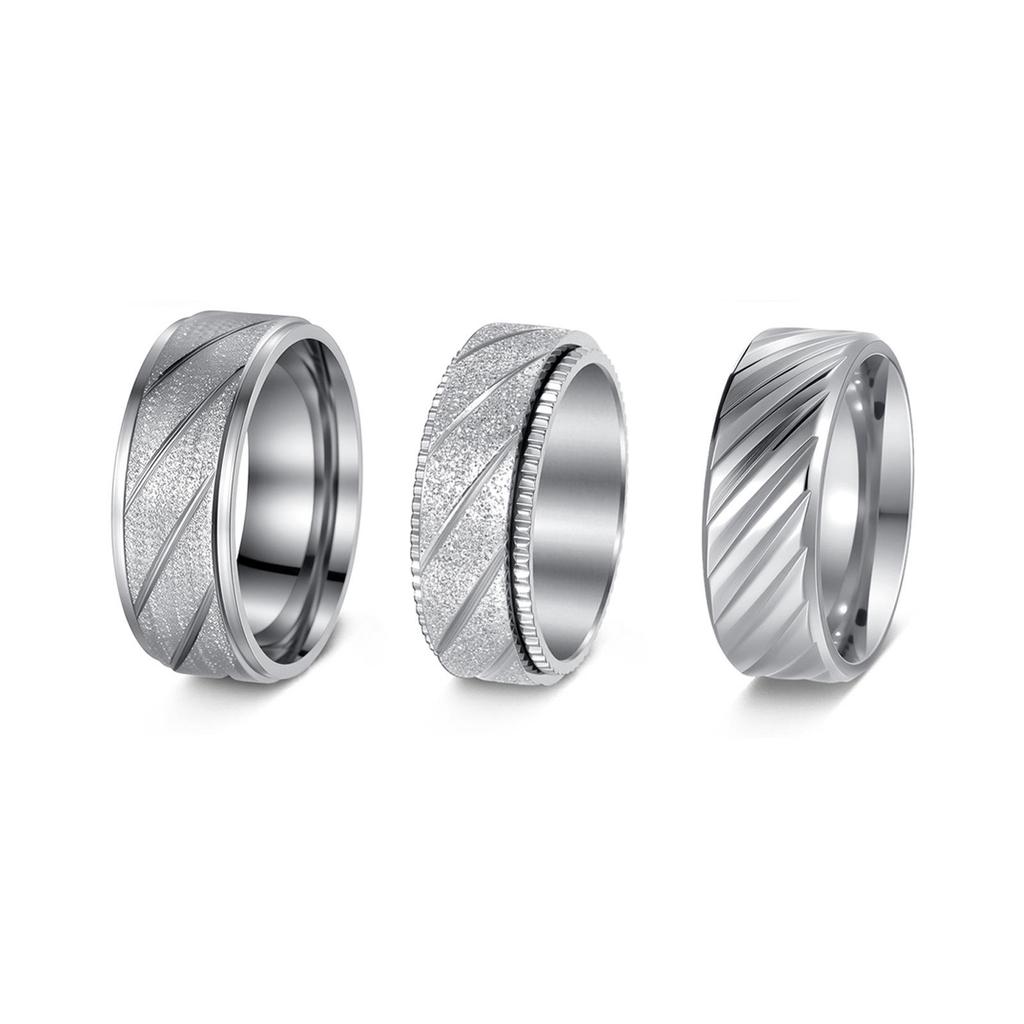 European & American Fashion Twill Design Titanium Steel Couples Ring - Personalized Jewelry for Men and Women.