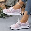 Fashion Sneakers Spring Summer Mesh Breathable Lightweight Non-Slip Platform Lace-Up Soft Sole Non-Slip Running Casual Sneakers