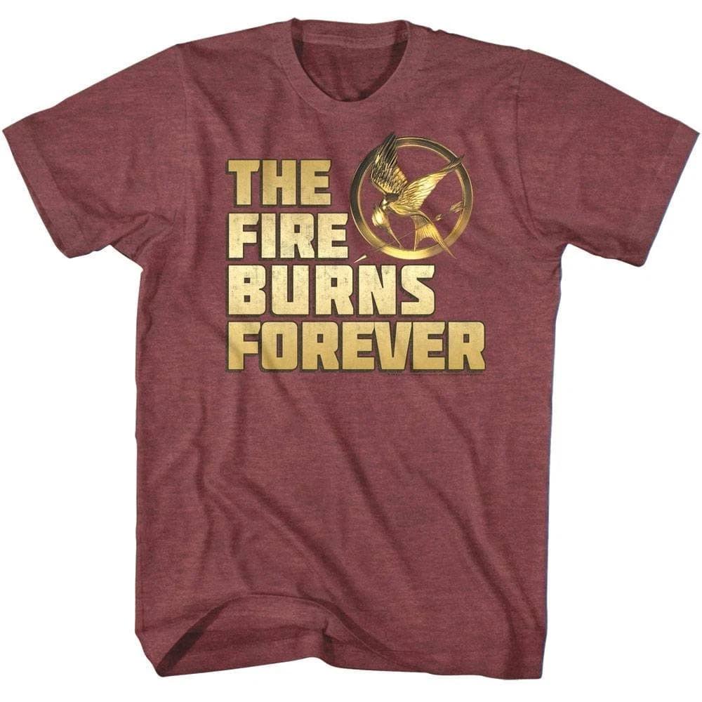 

Hunger Games The Fire Burns Forever Men s T Shirt 2XL