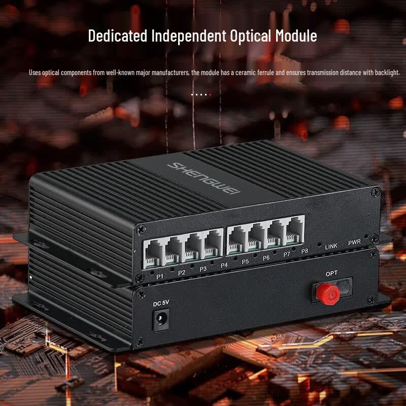 Shengwei 8-Channel PCM Digital Telephone Optical Transceiver