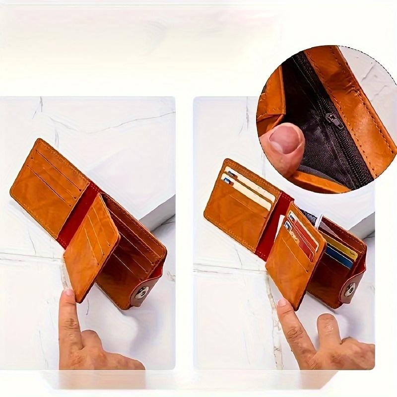 Tenká peněženka na bankovky - Unisex RFID blokující klip na kreditní karty, Jednoduchá peněženka do přední kapsy s přihrádkou na mince/hotovost/ID kartu