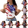 Women's Fashion Independence Day Print Sleeveless Base Tank Top