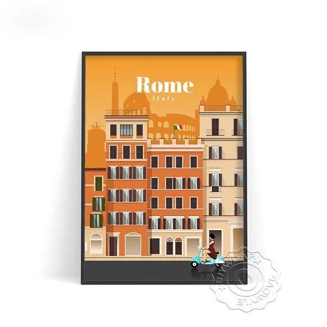 World City Travel Poster, Japan Tokyo Osaka Poster, Spain Madrid Watercolor Print, Florence Milan Santiago Chicago Wall Decor No Frame