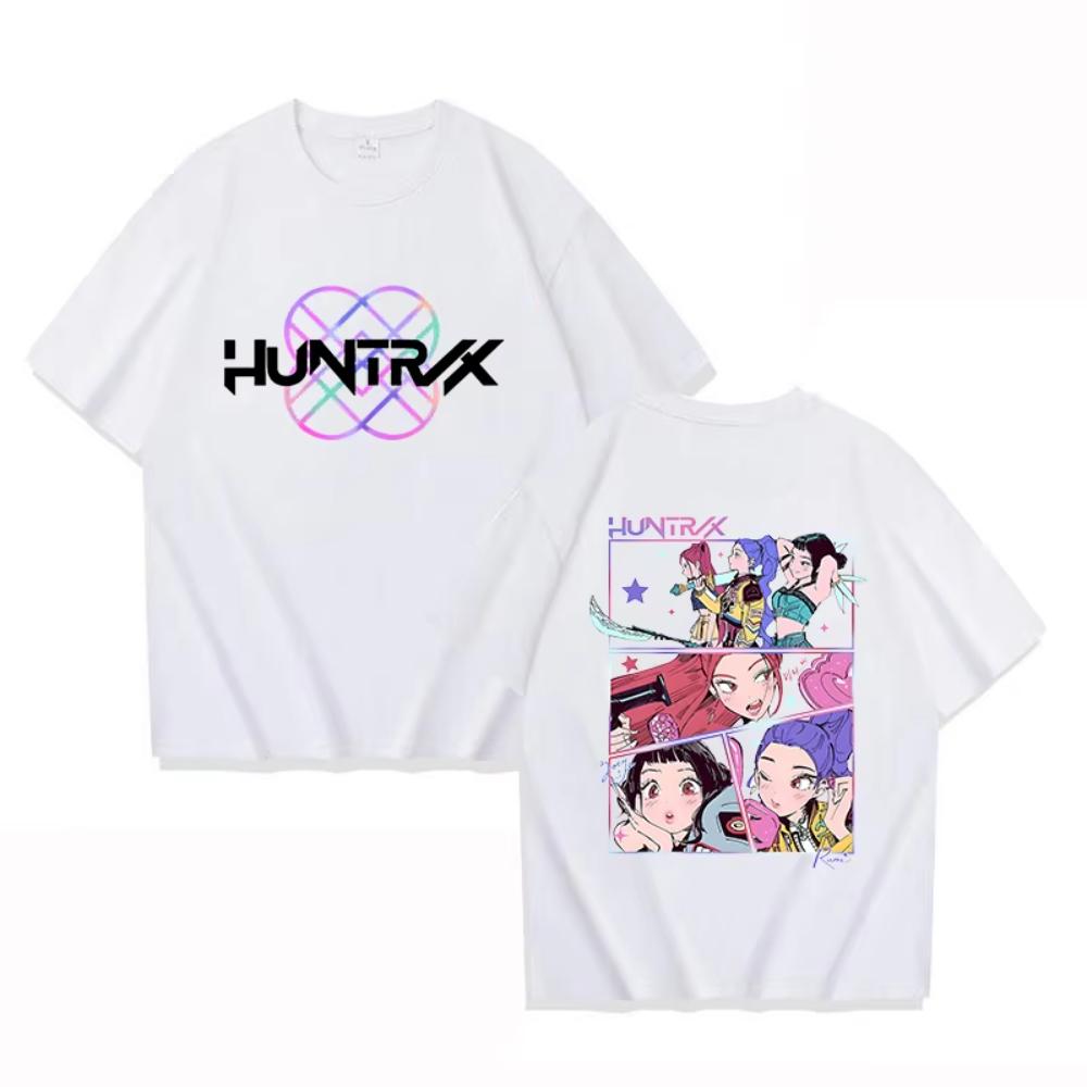 Hot Sale New Kpop Demon Hunters Print Cotton T Shirts Women's Men Casual Round Neck Tees Top Summer Cool Loose Short Sleeve