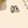 Owl-shaped Brooch Universal Animal Diamond-inlaid Alloy Corsage Pin Trendy Versatile Clothes Scarf Backpack Accessories Brooch