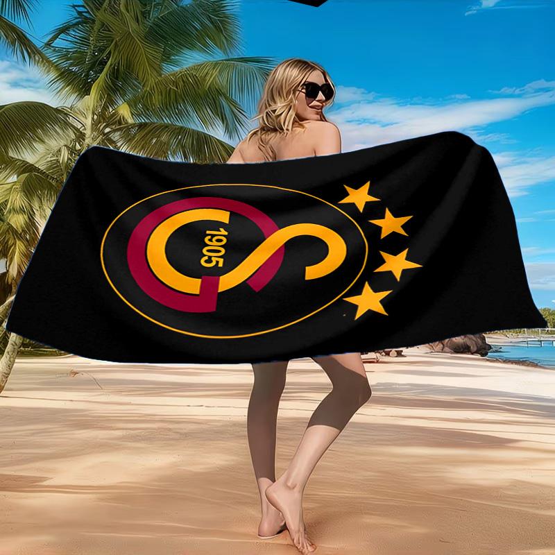 Galatasaray Football Club Emblem Beach Towel, Quick-drying, Easy to Care for, Suitable for Both Fitness and Beach Vacations,Sports Essential