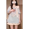 Chic One-Shoulder Lace Bow Cotton T-Shirt - Summer Short-Sleeve Loose Fit