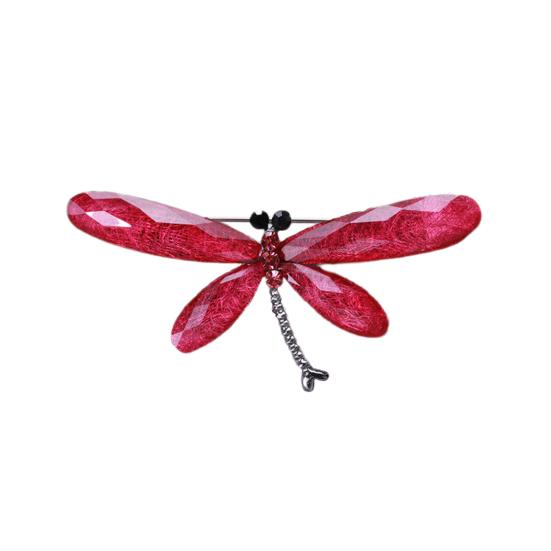 Oslnivý hmyz Brož vážka Kreslená brož z akrylového křišťálu Všestranný kabát Oblečení Doplňky Živůtek