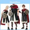 Unique Unisex Spartan Costume For Boys And Girls With Eye-catching Shield And Cloak