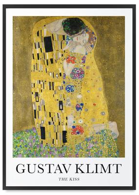 Pôster Gustav Klimt beijo