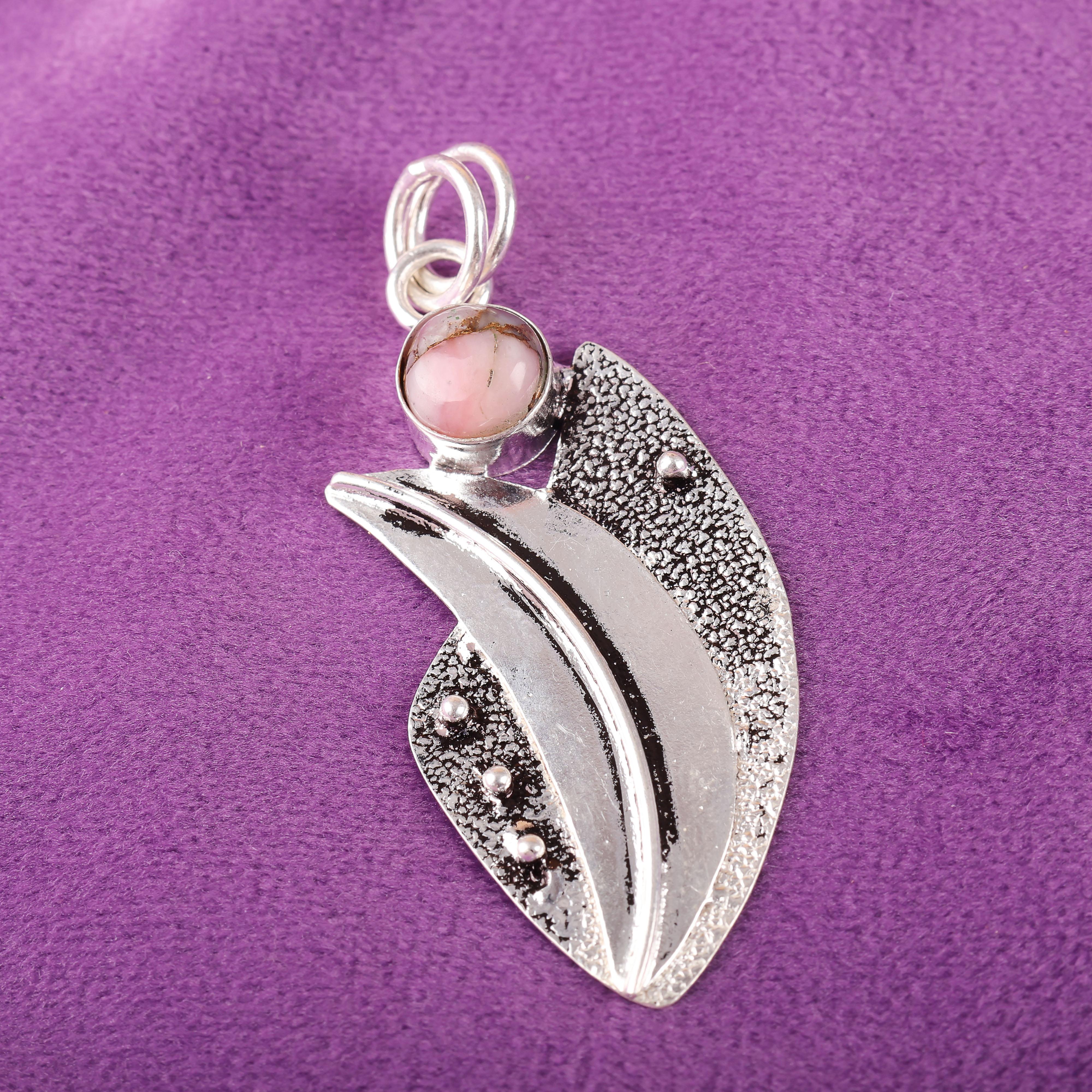 

Розовый Медный Бирюзовый Кулон из Драгоценного Камня Ручной Работы, Кулон из Стерлингового Серебра 925 пробы, Замечательное Ювелирное Изделие, Для Подарка на Помолвку 2.05 Inches розовый