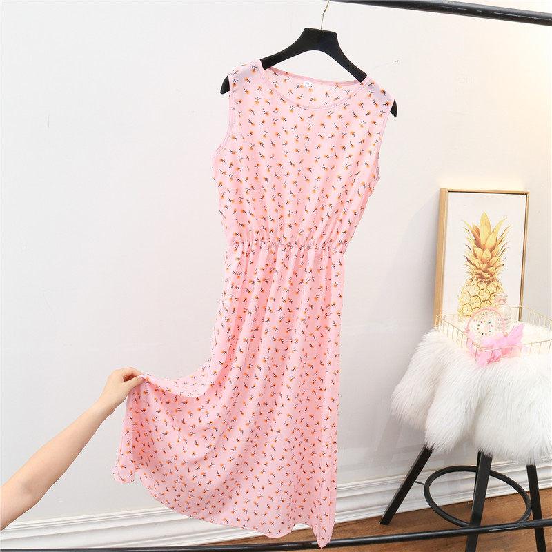 

Stylish Striped Sleeveless Dress for Middle-aged & Elderly Women, Mid-length, Loose Fit, Slimming & Versatile Design 2XL