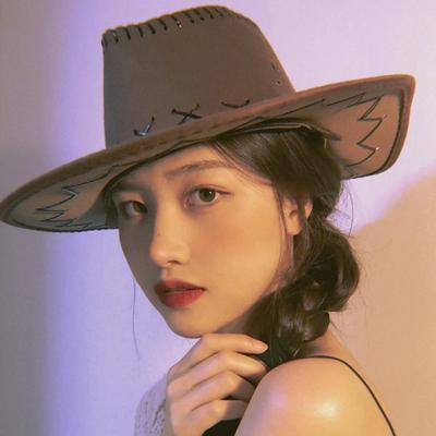 Western Cowboy Hat Women Summer Sun Hat Dressing Photography Hat Knight Hat Versatile Hot Girl Sun Protection Hat