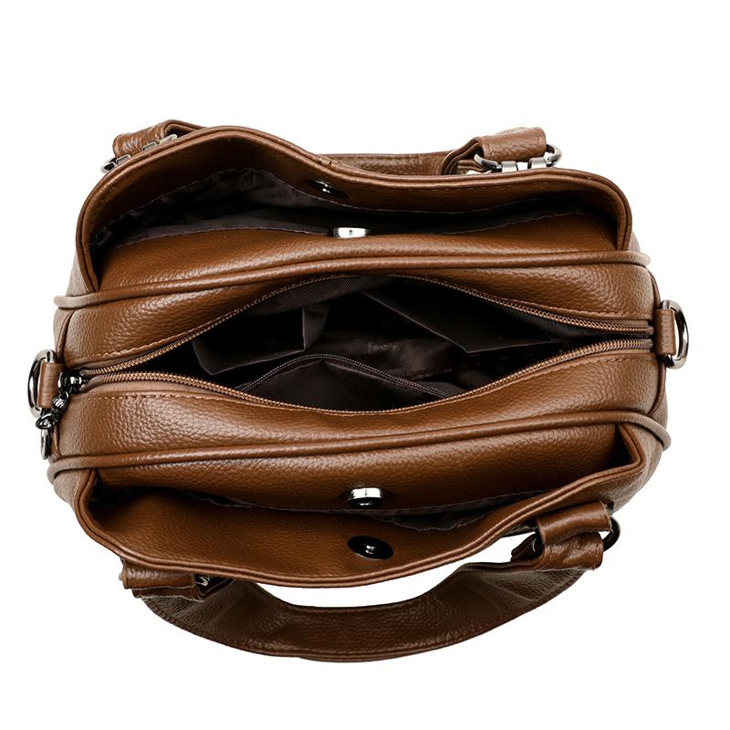 Women's Solid Color Shoulder Bag Middle-Aged and Elderly Mother Crossbody Bag