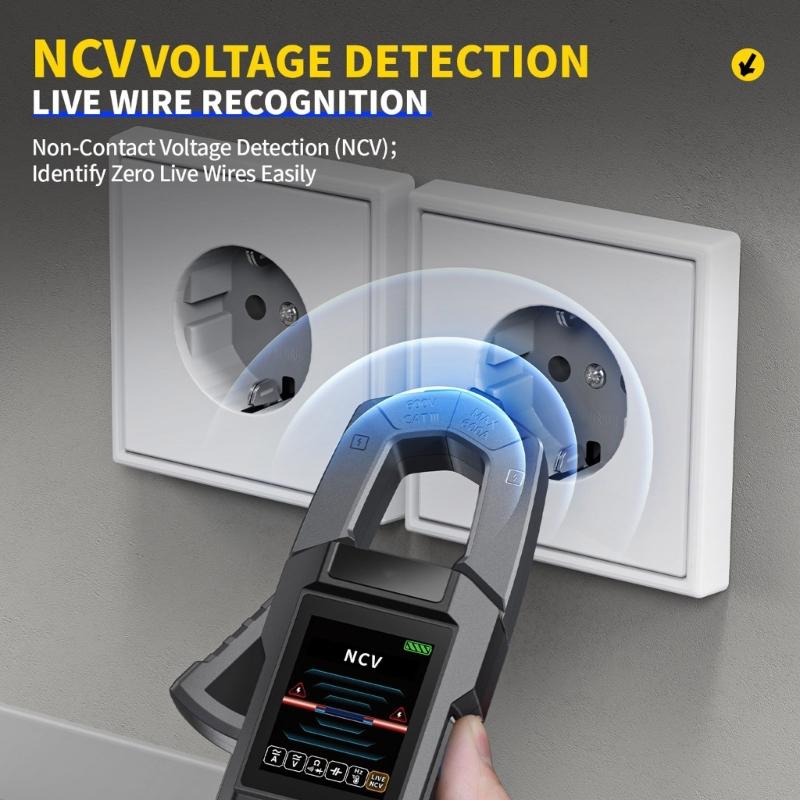 Digital Multimeter Measuring Diode Frequency with Brightness Adjustment Current Voltage Meter 10000 Counts Clamp Meter