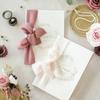 3 Roll/set 5m Frayed Edged Satin Handmade Chiffon Silk Ribbon For Wedding Invitation Bouquets Birthday Party DIY Decoration Gift