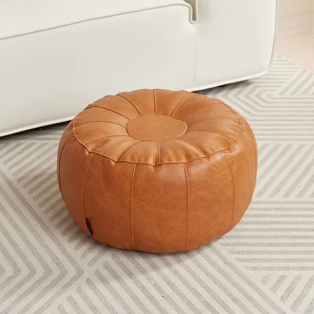 Große Kapazität Ungefüllter Kissenbezug Rutschfester Sofa Hockerbezug Verdicktes Leder Hocker Schlafzimmer