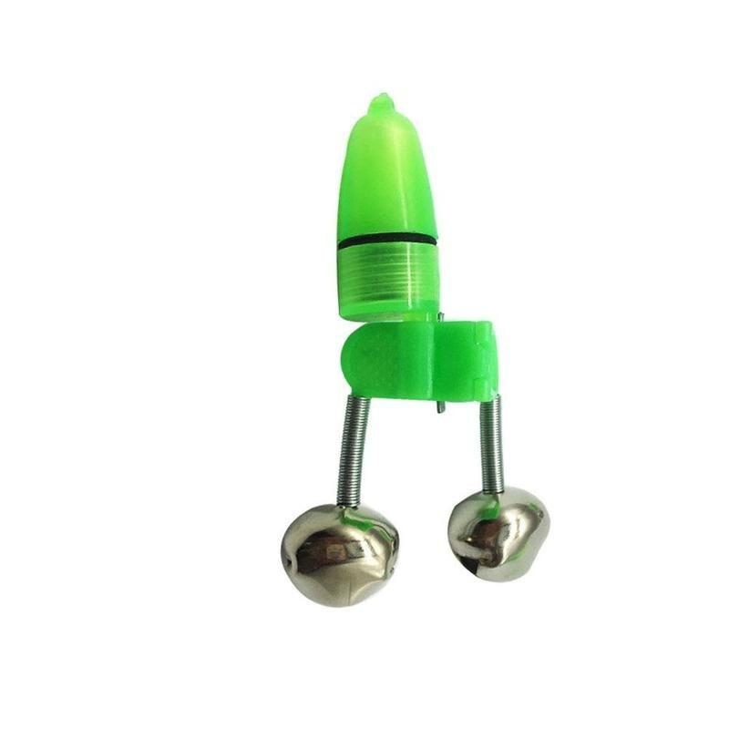 3 יחידות אור LED פעמונים תאומים קליפס טיפ על אזעקת נשיכה מוט דיג דגים